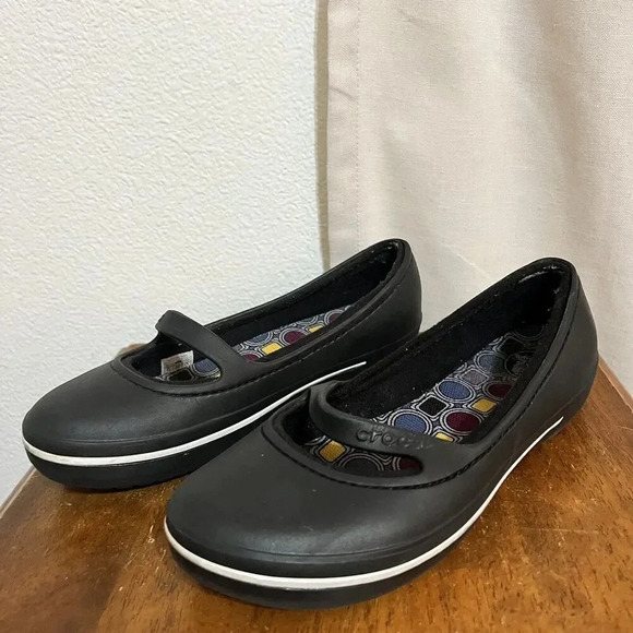 Crocs Womens Black Maryjane Crocband Shoes Y2K 7 Lug Bratz Schoolgirl Oldskool - Picture 4 of 7